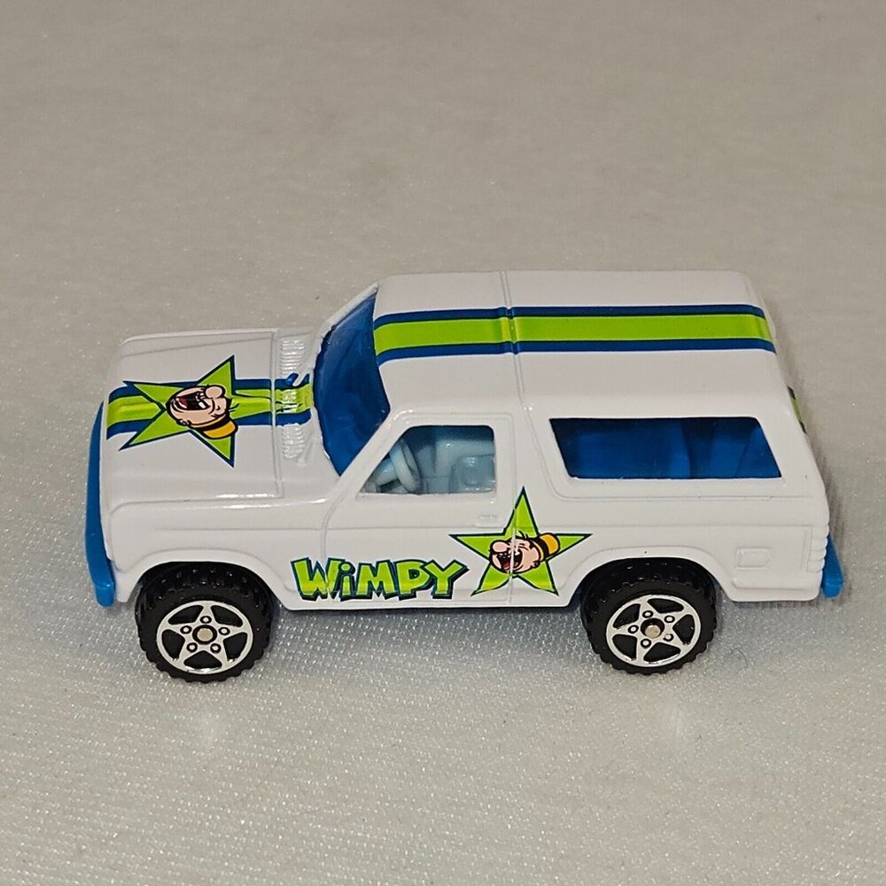 Racing Champions Wimpy (Popeye) '80 Ford Bronco, White, Loose (K234)